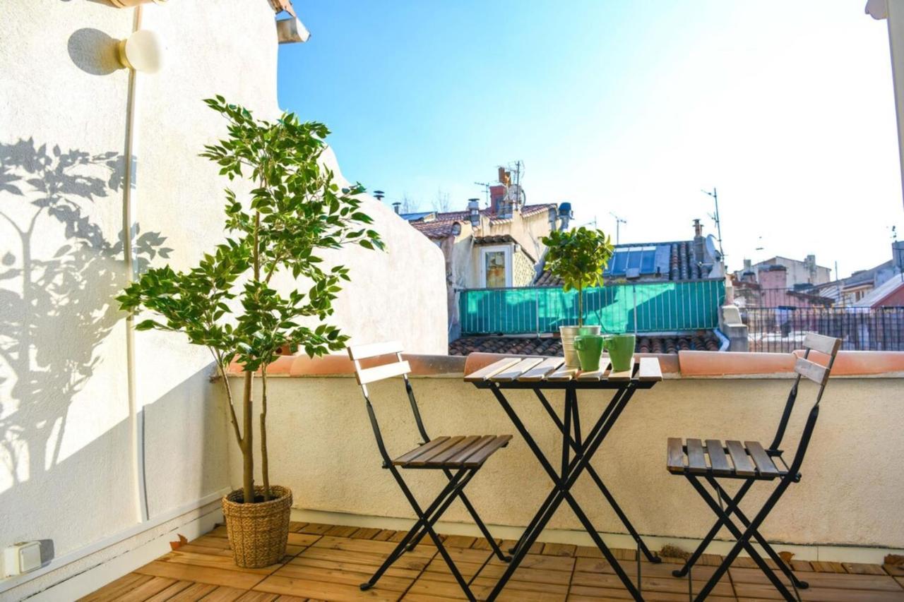 Apartamento Le Duplex - Terrasse Au Coeur De Marseille Panier Exterior foto