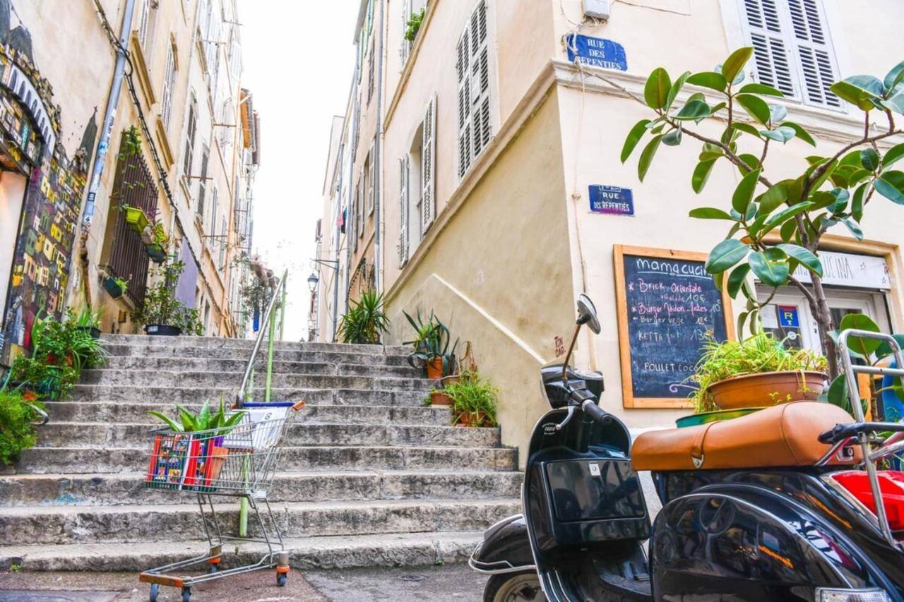 Apartamento Le Duplex - Terrasse Au Coeur De Marseille Panier Exterior foto